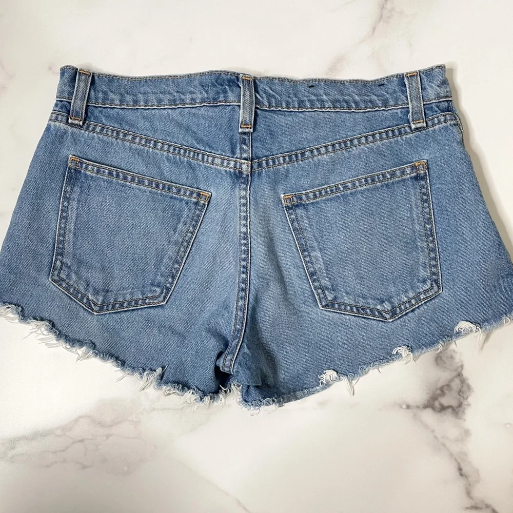 Veronica Beard Debbie Shorts 9” Denim Button Fly - Picture 11 of 12